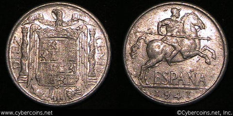 Spain, 1941, 10 Centimos, UNC, KM766