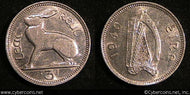Ireland, 1940,  3 pence,  XF, KM12  - exact
