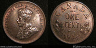 1933, Canada cent, KM28, UNC with bold