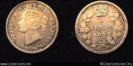 1897, Canada 5 cent, KM2, VF. Slightly