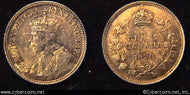 1920, Canada 5 cent, KM22a, AU. Nice!