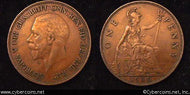 Great Britain, 1930, 1 penny, XF, KM838