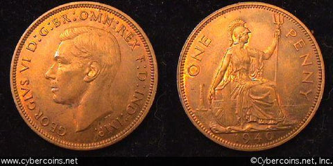 Great Britain, 1940, 1 penny, AU, KM845