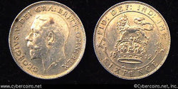 Great Britain, 1912, 6 pence,  Dipped AU, KM815