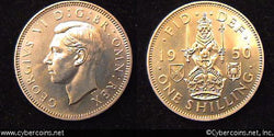 Great Britain, 1950,   1 shilling,  Proof, KM877