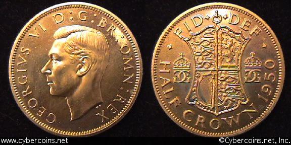 Great Britain, 1950, Proof, KM879 - 1/2 crown