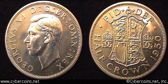 Great Britain, 1950, 1/2 crown,   Proof, KM879