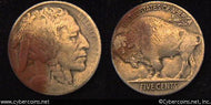1913 Var 2 Buffalo Nickel, Grade= VF