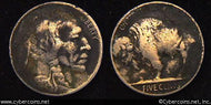 1913 Var 2 Buffalo Nickel, Grade= VF