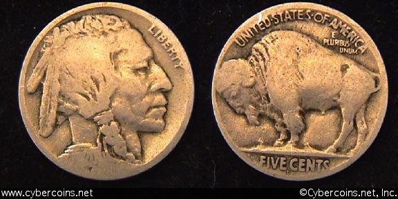 1920-D Buffalo Nickel, Grade= G/VG rev