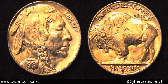 1938-D Buffalo Nickel, Grade= MS64