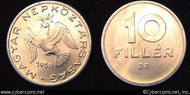 Hungary, 1958,  10 filler, BU, KM547