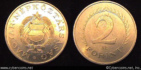 Hungary, 1964, 2 forint,  UNC, KM556a