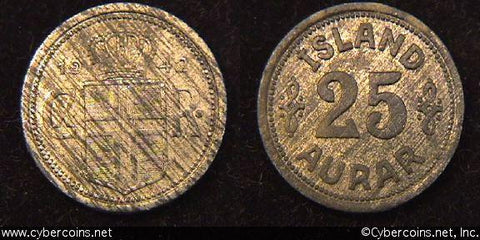 Iceland, 1942, UNC, KM2a - 25 aurar...