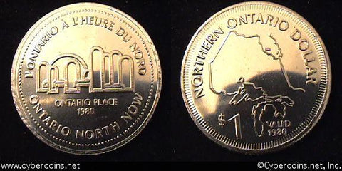 Dollar, 1980, token, UNC. Ontario Dollar.