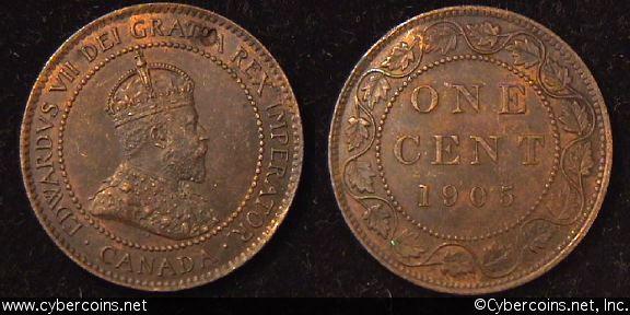 1905, Canada cent, KM8, XF. Deep tone;