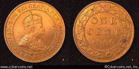 1906, Canada cent, KM8, AU. Strong bold