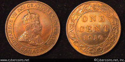 1910, Canada cent, KM8, AU. Cleaned and retoned