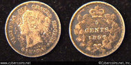 1897, Canada 5 cent, KM2, VF. Dark tone