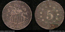 1868   G   Shield Nickel