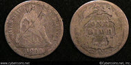 1890 Seated Dime, Grade= VG