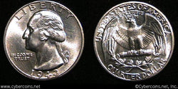1943 Washington Quarter, Grade= MS65