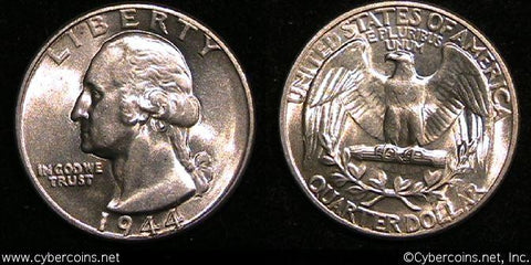 1944 Washington Quarter, Grade= MS65