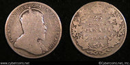 1909, Canada 25 cent, KM11, G.