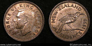 New Zealand, 1939, 6 Pence, XF/AU - KM8