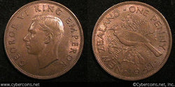 New Zealand, 1941, XF/AU, KM13 - penny