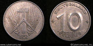 Germany, 1952A, 10 pfennig,  XF, KM7