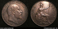 Great Britain, 1902, 1 penny,  XF, KM794.2