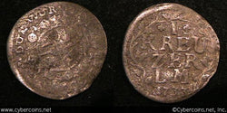 Germany/Wurterberg, 1733, Kreuzer. VF