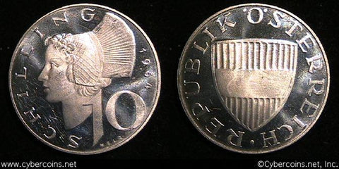 Austria, 1964, 10 schilling,  Proof, KM2882