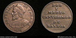 Panama, 1929, 2 1/2 centesimo,  VF/XF, KM8