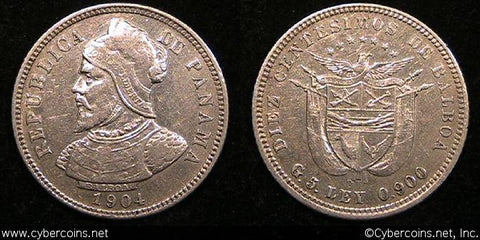 Panama, 1904, 10 centesimo, XF, KM3