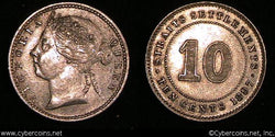 Straits Settlements, 1897, 10 cents, KM11, AU