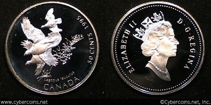 1995, Canada 50 cent, KM264, Proof.