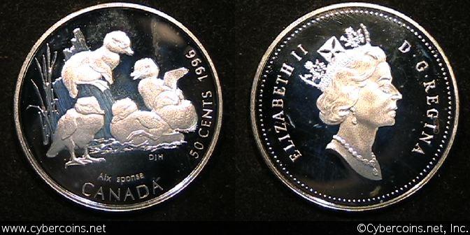 1996, Canada 50 cent, KM284, Proof.
