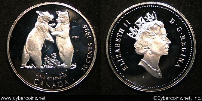 1996, Canada 50 cent, KM286, Proof.