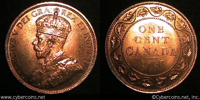 1917, Canada cent, KM21, UNC - some signs