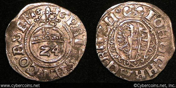 Germany/Anhalt, 1616, 1/24 Thaler, KM7, XF
