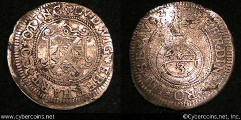 Germany/Ottigen-Ottingen, 1623, 3 Kreuzer