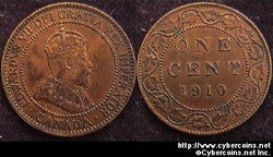 1910, Canada cent, KM8, AU. Outstanding details