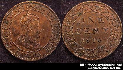 1910, Canada cent, KM8, AU. Outstanding details