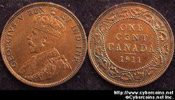 1911, Canada cent, KM15, AU. Terrific rich