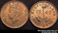 Newfoundland, 1942, 1 cent, KM18, AU