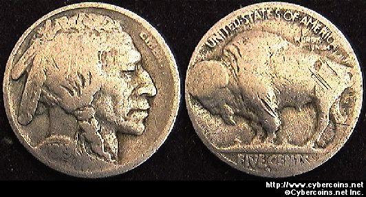 1919-S Buffalo Nickel, Grade= VG