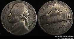 1943/2 Jefferson Nickel, Grade= F