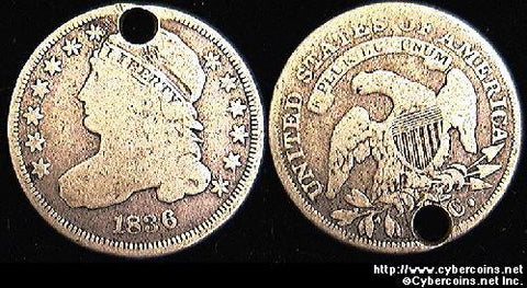 1836  Bust Dime, Grade=  VG